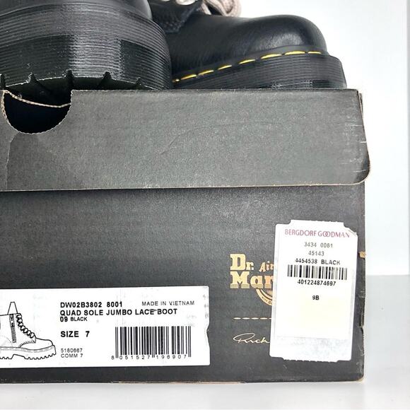 NIB Dr Martens x 1460 Quad Rick Owens Jumbo Lace Boots Women’s 9 Shoes - Picture 15 of 15